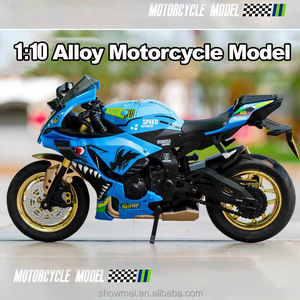 Modelo de Motocicleta de Aleación a Escala 1:10, Juguete de Motocicleta Fundida a Presión, Adorno de Locomotora, Colección con Sonido y Luz, Simulación de Motocicleta - Product Image 3