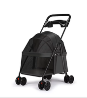 Poussette de luxe pour animaux de compagnie, pour chiens et chats de petite et moyenne taille, légère et pliable pour une utilisation en extérieur