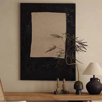 Grande œuvre d'art, style rétro Wabi-Sabi, peinture à l'huile abstraite peinte à la main, art mural décoratif sans cadre pour la décoration de la maison