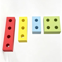 Blocs emboîtables en mousse EVA colorés, perforés, non toxiques, lavables, jouet DIY pour enfants