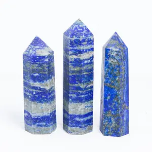 ขายส่งธรรมชาติLapis Lazuliควอตซ์จุดไม้กายสิทธิ์ที่มีคุณภาพสูงคริสตัลจุดทาวเวอร์สำหรับตกแต่งบ้าน - Product Image 1