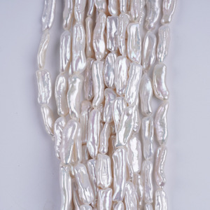 Zhuji Vente en gros de perles d'eau douce blanches Pipa de 7 à 9 mm, perles naturelles irrégulières, perles en vrac, offre spéciale pour les projets de bricolage semi-finis - Product Image 2