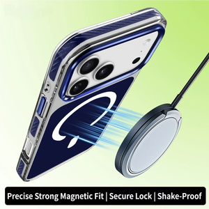 Schützende Magnetische Handyhülle mit Stoßfester Transparenter Acrylabdeckung für iPhone 17 16 15 Pro Max, Kabelloses Laden Möglich - Product Image 4