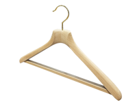 Cintres à costume OEM extra larges à épaules larges, noirs, antidérapants, avec logo personnalisé, pour hôtel, en bois de hêtre, avec barre de suspension en bois de lotus