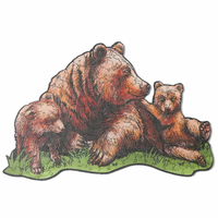 Nouveau puzzle en bois éducatif 2D imprimé en offset 4 couleurs CMJN, les trois ours, pour les enfants de 2 à 4 ans, jouets personnalisés