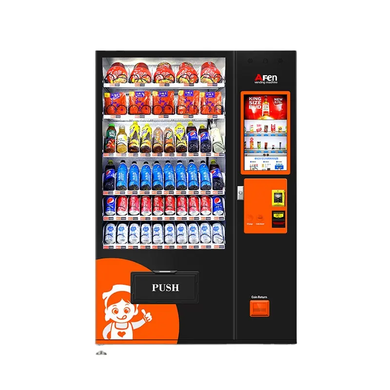 Afen 22 Inch Touch Screen Automatic Snack Vending Machine China For Drinks