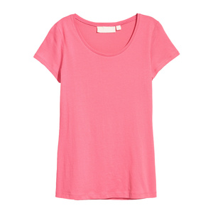 Camiseta Casual de Talla Grande para Mujer, de Tela Suave de Spandex/Poliéster, Cuello Redondo, Color Sólido, Ecológica, Transpirable, Perfecta para Uso Diario - Product Image 3