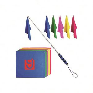 2023 Custom Logo Polyester Nylon Training Horse Flag Whip Tour Guide Flag With Retractable Telescoping <b>Pole</b> <b>Hook</b> Lunge Stick - Product Image 6