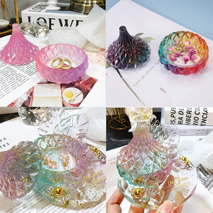 Tùy Chỉnh Vòng Sọc Domino Lưu Trữ Jar Đính Đồ Trang Sức Bê Tông Container <span class=keywords><strong>Box</strong></span> Silicone Khuôn Với Nắp Cho Nến Và Planters - Product Image 5