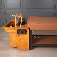 Fauteuil de lavage moderne en acier inoxydable pour salon thaïlandais, avec repose-pieds réglable, pour barbier, hôpital, hôtel