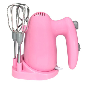Batidora eléctrica rosa de 120W con diseño de cabezal inclinable, batidor de varillas, pequeño electrodoméstico de cocina para batir crema y repostería. - Product Image 3