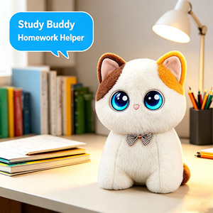 Jouet en peluche doux et sûr pour enfants, avec intelligence artificielle, interactif, pour l'apprentissage et les histoires, idéal pour l'heure du coucher - Product Image 2