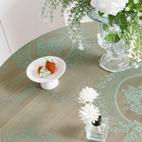 Nappe en dentelle jacquard pastorale ronde et rectangulaire pour table à manger