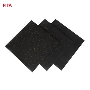 Tapis de sol de protection pour intérieur, 1.5cm d'épaisseur, Grain fin, LOGO personnalisé, couleur caoutchouc, salle de sport, EPDM - Product Image 2