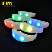 Pulsera LED para Fiestas con Control por Aplicación de Computadora, Control de Audio, Multicolor, Pulsera Luminosa con Control por Radio para Festivales