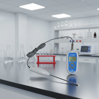 Thermomètre numérique LED NTC de laboratoire Lonnmeter personnalisé OEM/ODM, haute précision, étanche IP68, acier inoxydable de qualité alimentaire