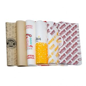 Customized Printed Sandwich Wrap <b>Paper</b> Fast <b>Food</b> Greaseproof <b>Paper</b> for Burger <b>Wrapping</b> - Product Image 1