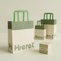 Sacs de courses en papier kraft recyclé personnalisés en gros avec logo pour l'emballage de cadeaux et d'aliments