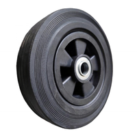 Nouveau prix usine, roue en caoutchouc massif de haute qualité 200x50mm pour chariot à main/poubelle, capacité de charge 200kg, garantie 2 ans, profonde