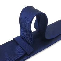 Cravate en soie tissée unie de luxe pour homme, 6 cm, bleu marine, en gros, fabriquée à la main en Indigo, 100 % soie, vente en gros Chine