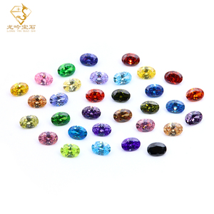Chất lượng cao 5A 3A <span class=keywords><strong>Cubic</strong></span> <span class=keywords><strong>Zirconia</strong></span> đầy màu sắc lỏng lẻo tổng hợp đá quý hình bầu dục 3*5mm-10*12mm giá bán buôn CZ Đá - Product Image 2