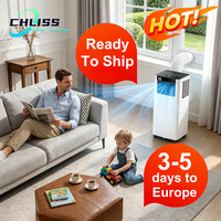 Climatiseur portable 9000 BTU, sans unité extérieure, sans perçage, support de fixation pour fenêtre, pour l'Italie, l'Espagne, l'Autriche