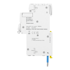 Acti9 iC60H RCBO 1P+N 20A 30mA C Curve Earth Leakage Circuit Breaker with Overload Protection 240V Safety <b>Switch</b> A9D11820 - Product Image 2