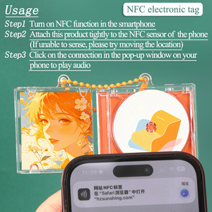 SUNSHING Llavero de vinilo personalizado, dijes NFC para estuche de CD, llavero DIY con mini CD de portada de álbum Kpop, regalo para fanáticos de la música - Product Image 6
