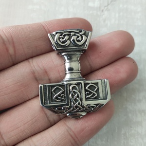 MECYLIFE Stainless Steel Nordic Viking Jewelry Necklace Men's Thor Hammer <strong>Pendant</strong> Necklace <strong>Mjolnir</strong> <strong>Pendant</strong> - Product Image 6