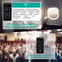 Traducteur vocal intelligent portable T8Pro Android WiFi instantané, 150 langues, traduction photo, IA, avec application et écran couleur