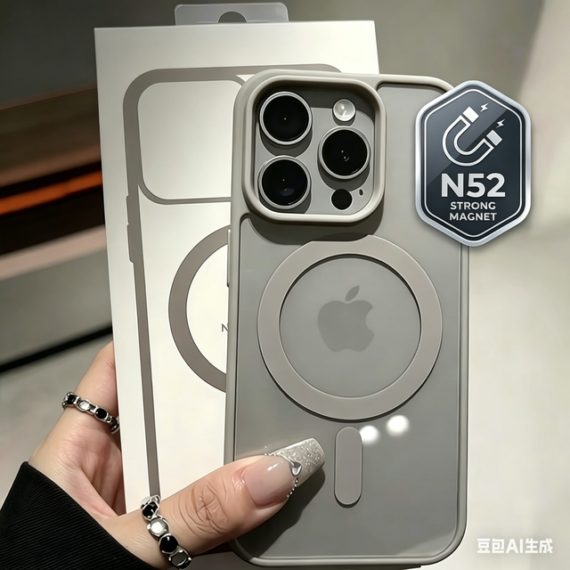 N52 Strong Magnetic Clear Case for iPhone 18 Pro Max 17 16 15 14 Anti-Yellowing Acrylic Shockproof Transparent Compatible Cover