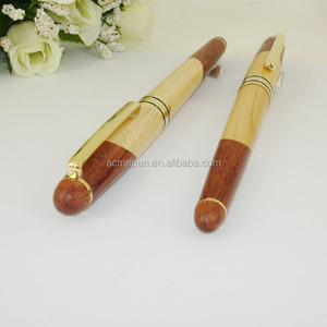 ACMECN Nouveauté en promotion : <span class=keywords><strong>Stylo</strong></span> plume artisanal en bois, papeterie de bureau, décorations en érable et bois de rose, stylos à encre liquide, cadeaux en bois - Product Image 5