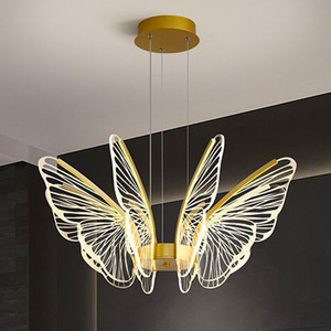 ORANOOR - Lámpara De Araña LED Dorada Para Comedor, Lámpara De Araña