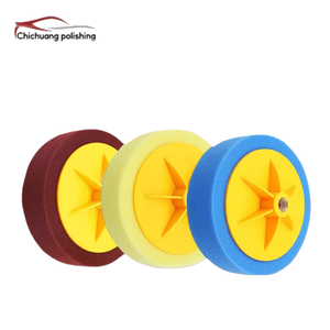 EVERTOOL Tampons de polissage et de lustrage plats de 6 pouces en éponge, matériau OEM, pour polisseuse de voiture, plaque de support de polissage requise - Product Image 1