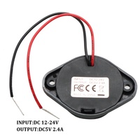 Prise de chargeur de voiture 12v 1 port usb dans le bateau de bus pour téléphone portable Usb 2.4A charge de voiture double ports avec anneaux de lumière LED