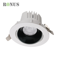 Spot encastré LED COB blanc réglable Tunalbe 12W, petit spot en aluminium à intensité variable