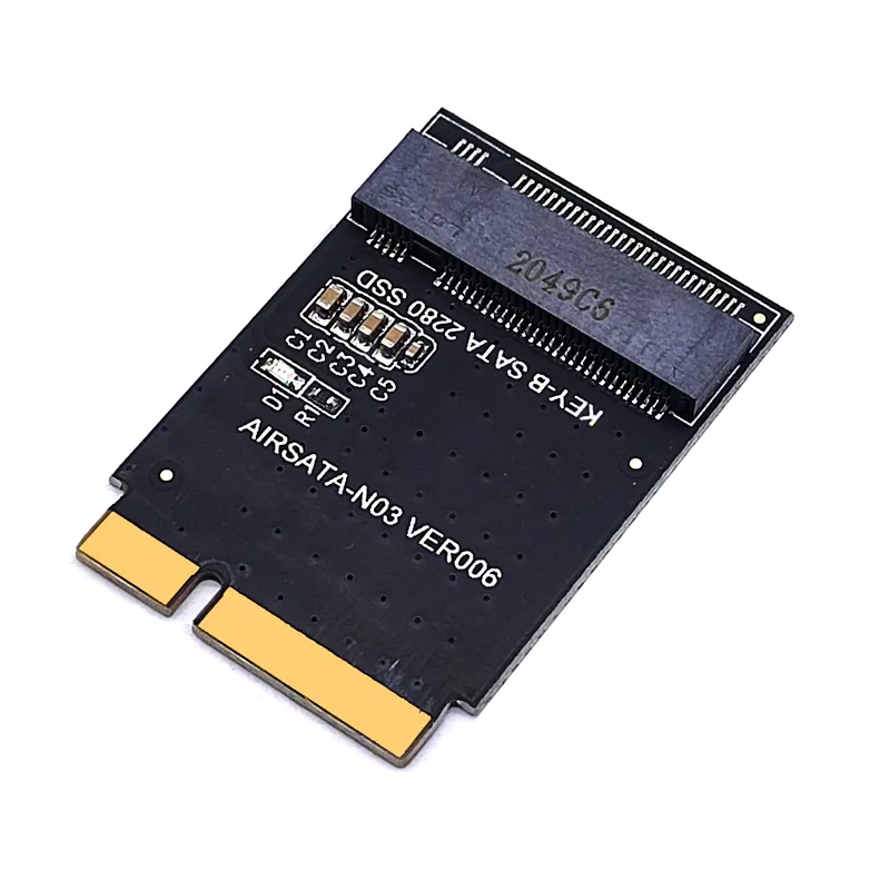 M.2 Key B+M SATA SSD 24Pin adapter Card Compatible for SSD of 2012 Year Mac Air (Only Fit 2280 M.2)
