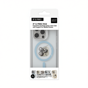 Custodia Protettiva Completa IP 12 PRO MAX in Doppio Materiale con Airbag + Protezione Lenti e Supporto per Telefoni Cellulari - Product Image 2
