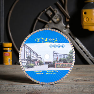 Lame de scie ondulée renforcée au diamant de <span class=keywords><strong>230</strong></span> mm (9 pouces) pressée à froid OEM pour le marbre, le granit, la brique, le bloc, le béton - Product Image 6