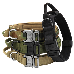 Wholesale Custom Pet <strong>Collars</strong> Manufacturer <strong>Tactical</strong> Durable Training Large <strong>Dog</strong> <strong>Collar</strong> With Metal Buckle - Product Image 6