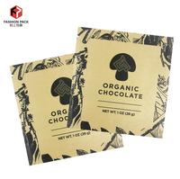 Sac d'emballage en aluminium pour chocolat aux champignons, petite taille 1 oz 2 oz, emballage alimentaire rétractable, personnalisé, utilisation alimentaire, 500 pièces
