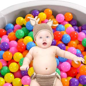 ลูกบอลพลาสติกปลอดสาร BPA ทนทานต่อการบดสีสันสดใส สำหรับสระบอลขนาดเล็กและเต็นท์เล่นสำหรับเด็กทารก เด็กวัยหัดเดิน และเด็กเล็ก - Product Image 3