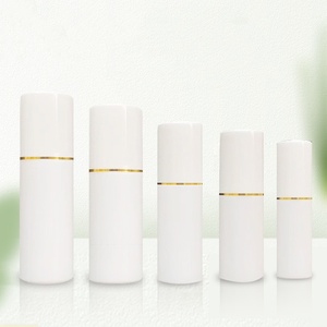 30ml <b>50ml</b> White Spray <b>Bottle</b> Gold Ring Cosmetic Packaging Sprays <b>Bottle</b> With Pump Lid - Product Image 3