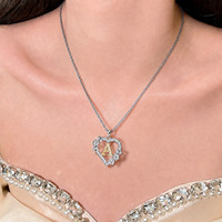 Collier pendentif cœur creux incrusté de lettres pour femme, chaîne de clavicule tendance et simple