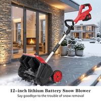 Pelle à neige sans fil 21V, machine à déneiger électrique alimentée par batterie au lithium avec poignée télescopique réglable portable