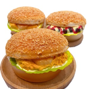 Nouveau jouet Squishy en mousse PU à rebond lent, en forme de hamburger simulé ou de donut, anti-stress, Fidget Food - Product Image 2