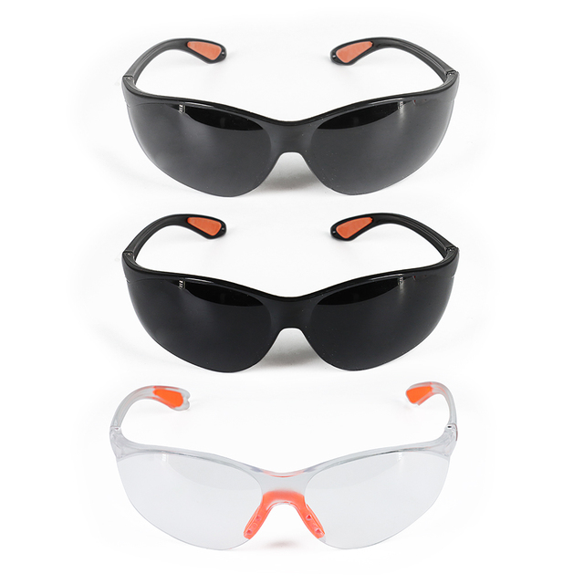 Wholesale Safety Eyewear PC Material Clear Gray Black Anti Wind Dust Impact Professional Protective Glasses Bulk Price