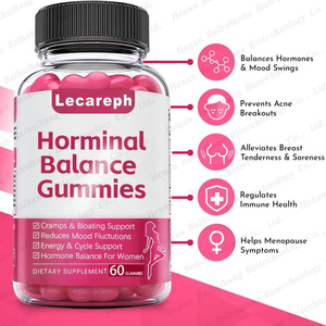 Private Label donne equilibrio ormonale Gummies Premium Balance integratore probiotico PMS vitamine sollievo crampi mestruali - Product Image 2