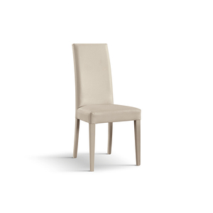 Andrea <b>Chair</b> Beige Eco-Leather Metal Base Indoor <b>Dining</b> <b>Chairs</b> <b>Set</b> <b>Of</b> <b>2</b> - Product Image 1