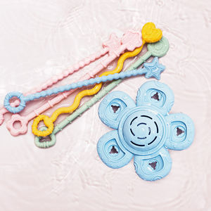 Mainan bayi silikon bebas Bpa kualitas makanan baru silikon 2-in-1 mainan tali tarik dan tekanan bayi mainan hadiah sensorik pendidikan bayi - Product Image 3